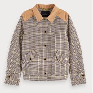 Scotch & Soda 100% Cotton Checked Workwear Plaid Jacket Sz M Barn Jacket